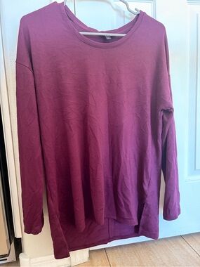 BANANA REPUBLIC Long Sleeve Crewneck Tunic in Plum